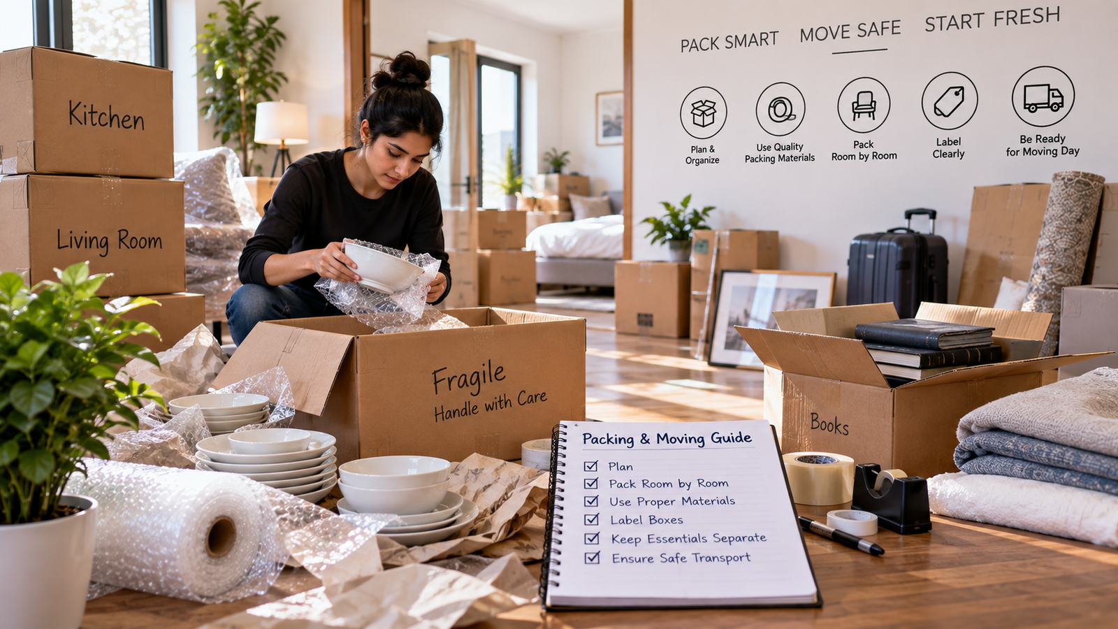 Packing and Moving Guide: How to Safely Pack Household Items Before Relocation