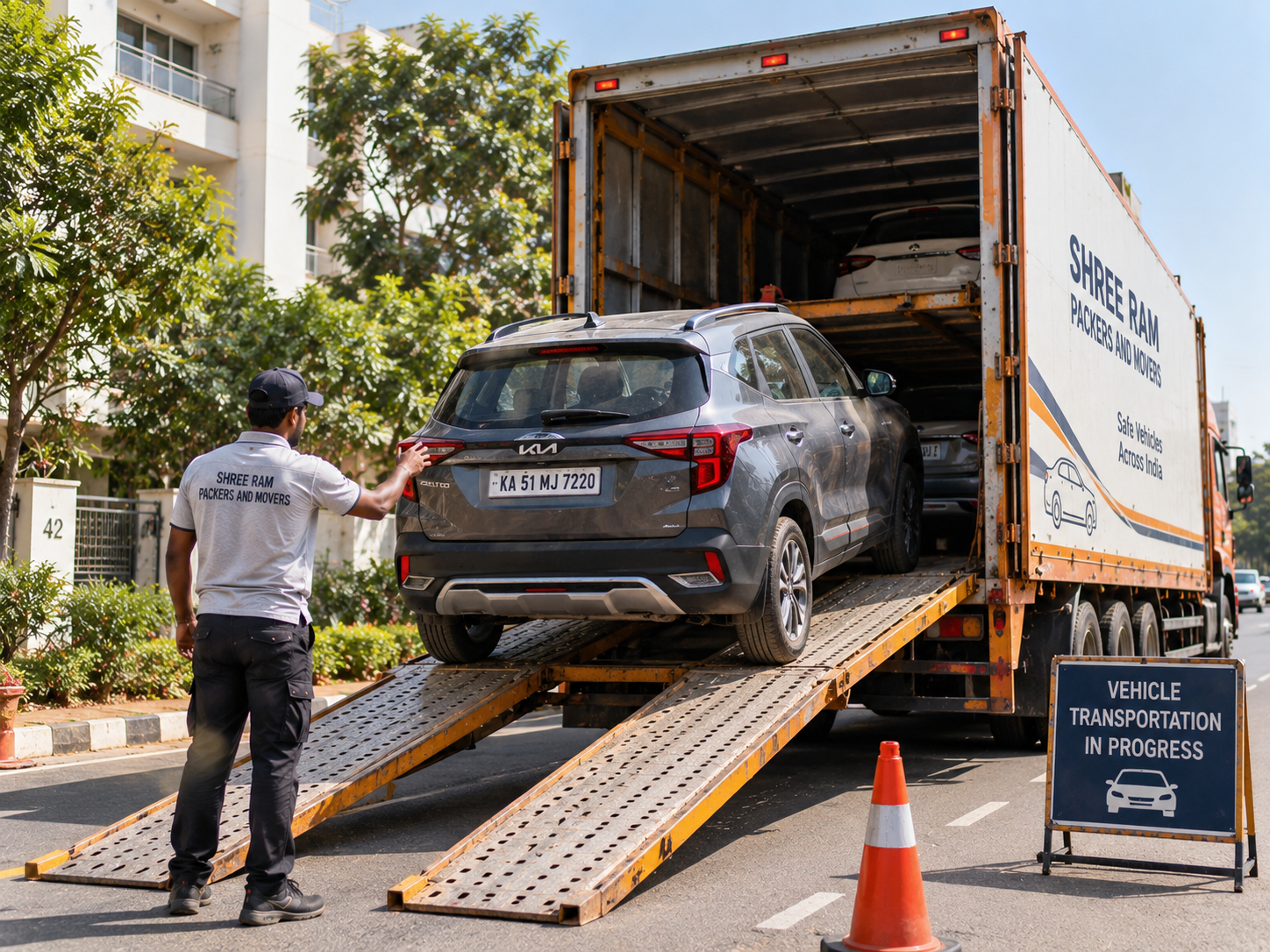 Car Transportation service by Shree Ram Packers and Movers