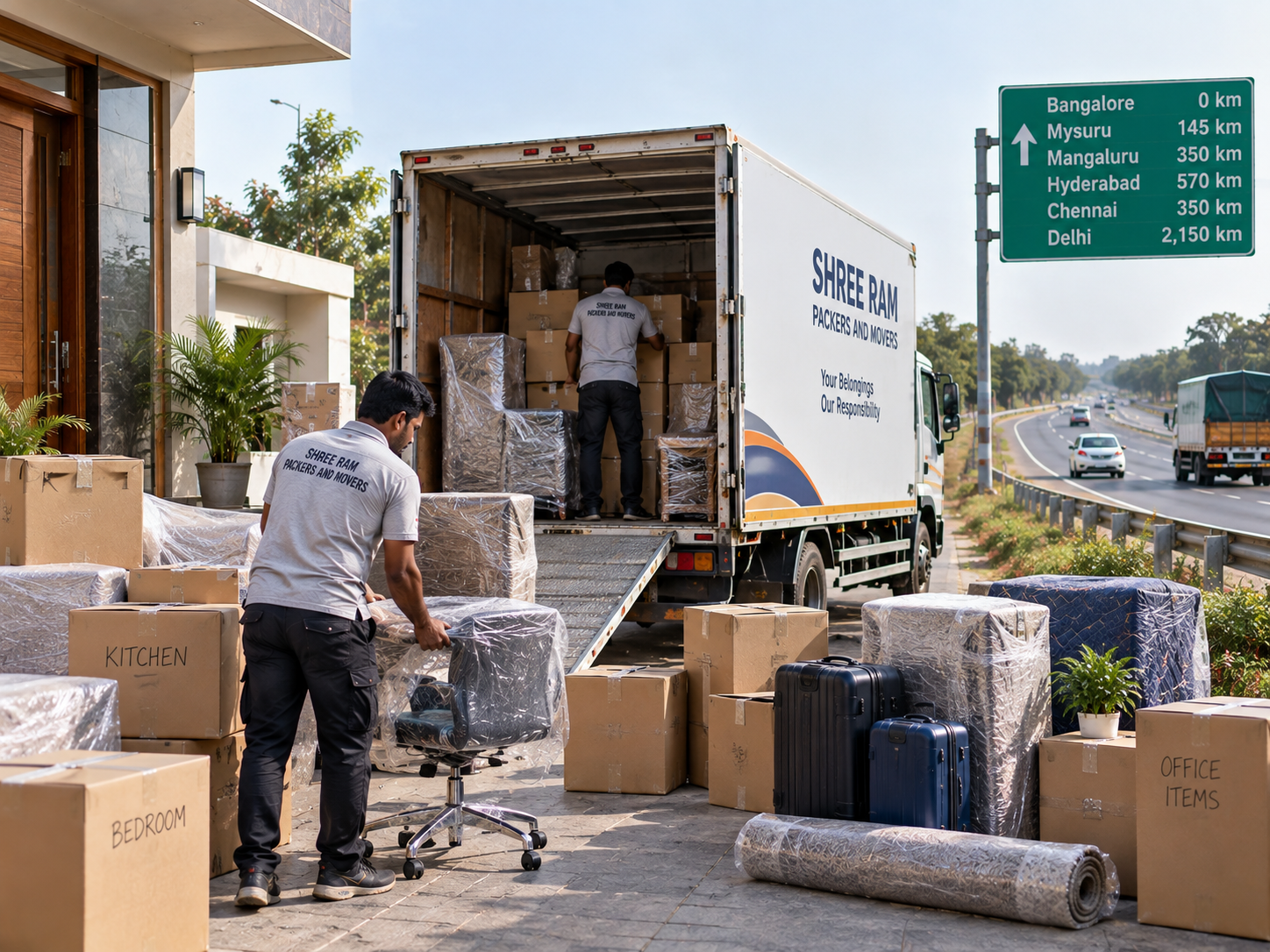 Domestic/Intercity Relocation service by Shree Ram Packers and Movers